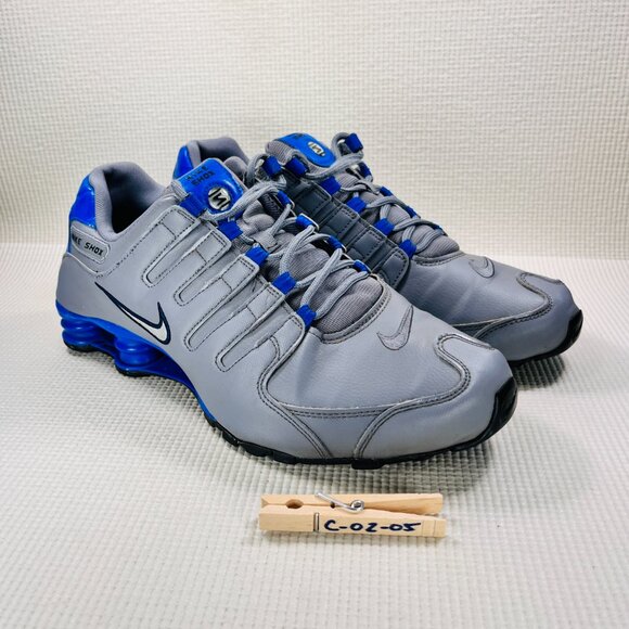 Nike Shox Sneakers 378341-014 Grey Racer Blue Men’s 12 US Athletic Shoes - Picture 12 of 12